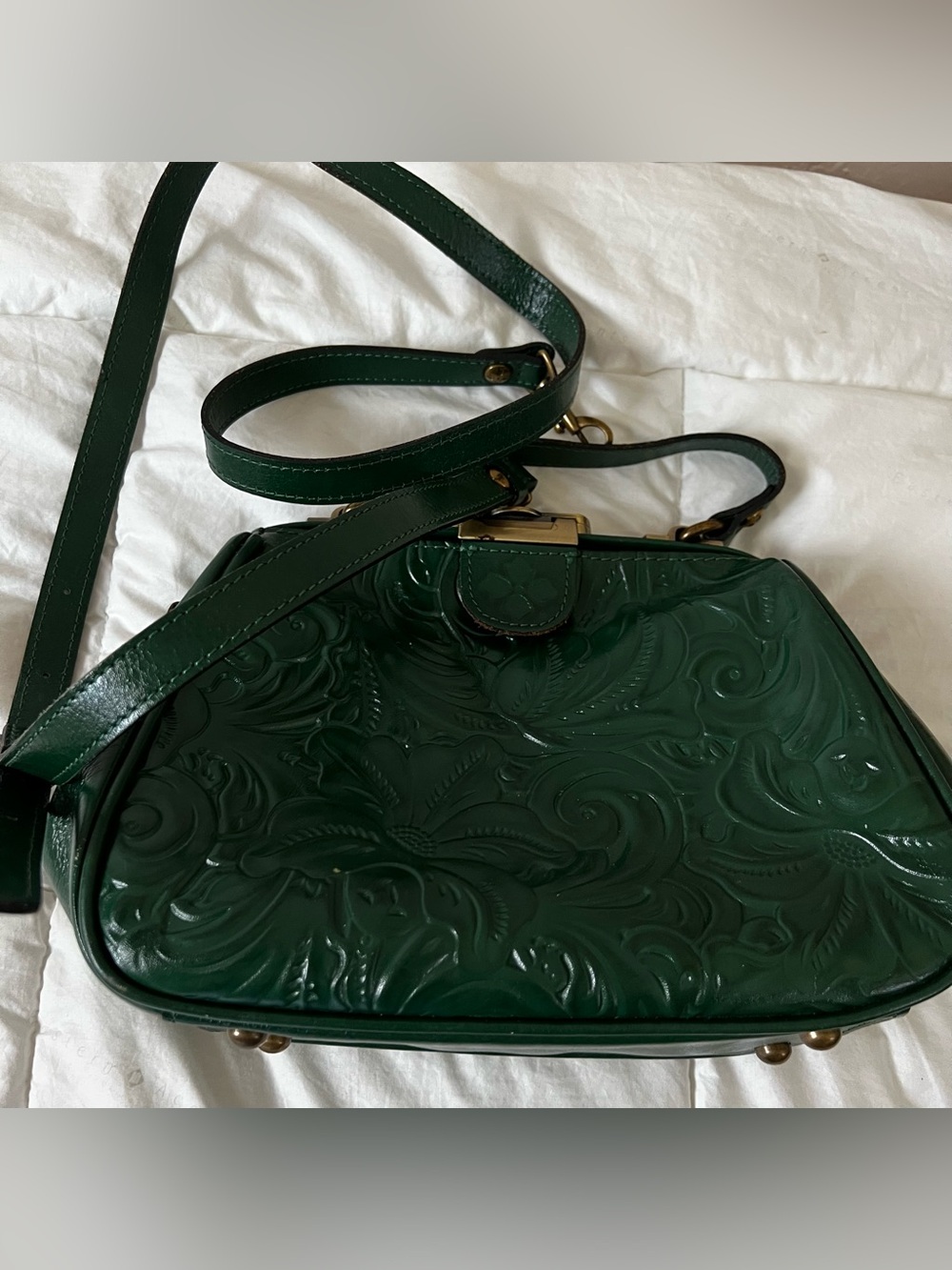 Patricia Nash Leather satchel with top handle and detachable crossbody - Picture 3 of 10